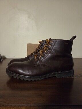 LL Bean Signature Cresta Gore Tex Boots Brown Leather Men's Sz 13 EUC